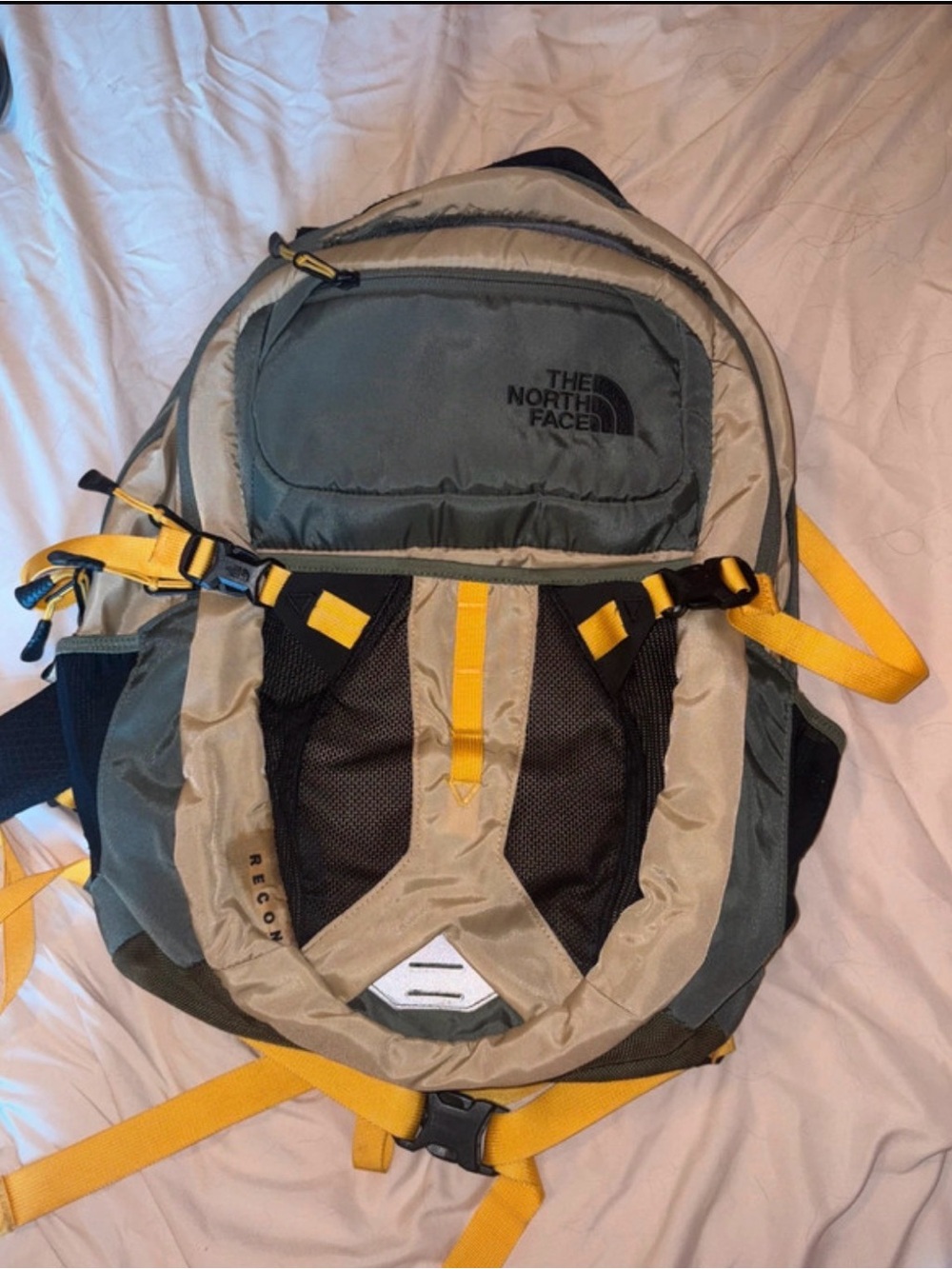 The North Face Gray and Yellow Men’s Recon Backpack